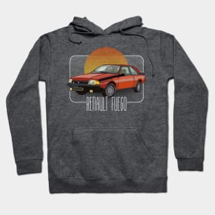 Renault Fuego  // Retro Classic Car Lover Design Hoodie